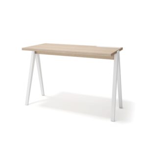 Wohnli Möbelsuche - Schreibtisch Walnuss Hell Beine Buche Weiß 75x120x60 cm