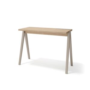 Wohnli Möbelsuche - Schreibtisch Walnuss Hell Beine Buche taupe 75x107x49 cm
