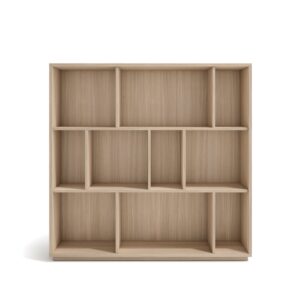 wohnli-moebel-suche-M26154618 Wohnli Möbelsuche - Bücherregal aus Melamin in Hell-Nussbaum 117x119x32 cm