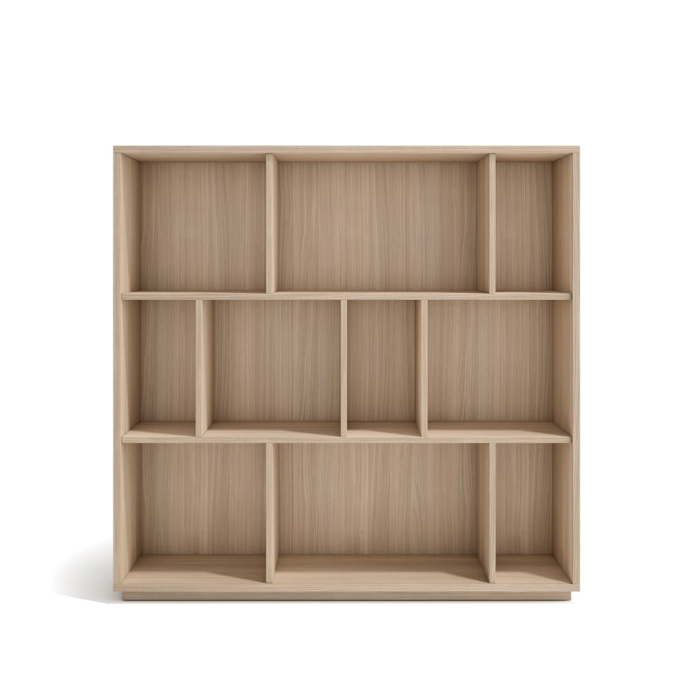 wohnli-moebel-suche-M26154618 Wohnli Möbelsuche - Bücherregal aus Melamin in Hell-Nussbaum 117x119x32 cm