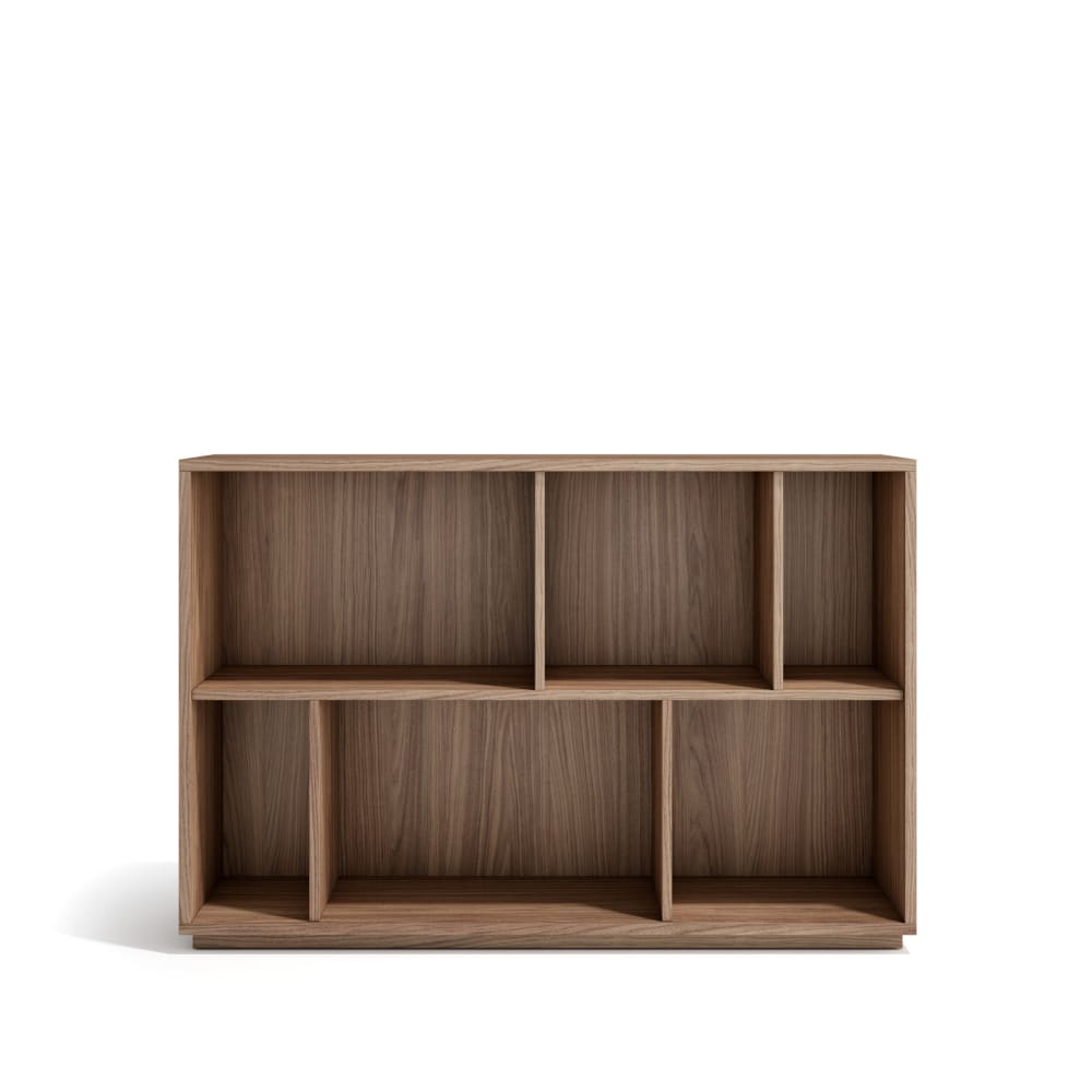 wohnli-moebel-suche-M26154622 Wohnli Möbelsuche - Bücherregal aus Melamin in Nussbaum 80x119x32 cm