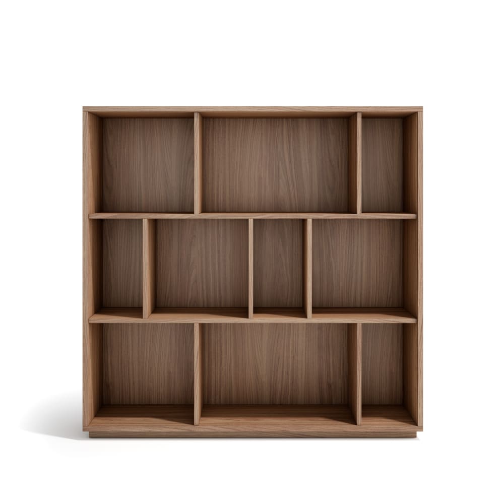 wohnli-moebel-suche-M26154623 Wohnli Möbelsuche - Bücherregal aus Melamin in Nussbaum 117x119x32 cm