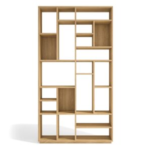 wohnli-moebel-suche-M26154624 Wohnli Möbelsuche - Asymmetrisches Regal mit 21 Fächern in Goldeichenoptik