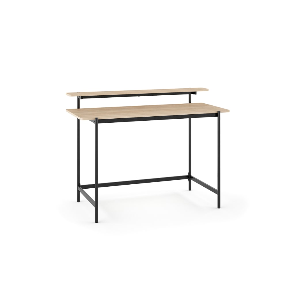 wohnli-moebel-suche-M26154647 Wohnli Möbelsuche - Schreibtisch in Eichenoptik mit schwarzen Stahlbeinen 88x120x55cm