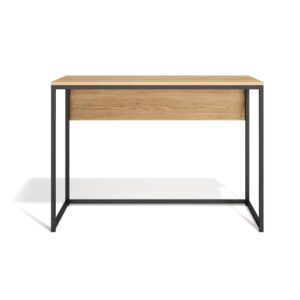 wohnli-moebel-suche-M26154649 Wohnli Möbelsuche - Schreibtisch aus Stahl und Melamin in Eiche goldfarben 75x105x52 cm