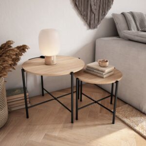 wohnli-moebel-suche-M26154673-1 Eiche und Stahl in Schwarz 50x64x64 cm