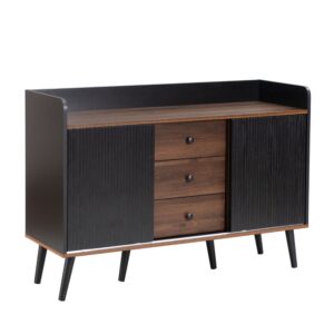 wohnli-moebel-suche-M26154825 Wohnli Möbelsuche - Schwarzer Sideboard in Holzoptik mit 2 Türen und 3 Schubladen