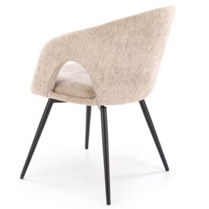 wohnli-moebel-suche-M26154912-1 Designer-Drehstuhl aus beigem Stoff 57x87x57cm Stoff Beige MSO Möbel Esszimmermöbel Stühle