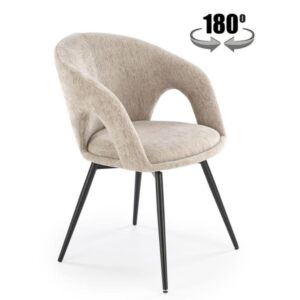 wohnli-moebel-suche-M26154912 Wohnli Möbelsuche - Designer-Drehstuhl aus beigem Stoff