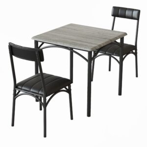 wohnli-moebel-suche-M26155054 Wohnli Möbelsuche - Esszimmer-Set Stahl Holzfaserplatte Esstisch 2 Stühle
