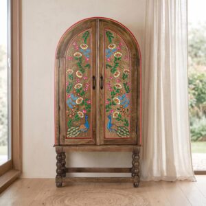 wohnli-moebel-suche-M26155100-1 Kleiderschrank aus Mangoholz 83 cm 83x160x40cm Holz Braun GINER Y COLOMER Möbel Schlafzimmermöbel Schränke