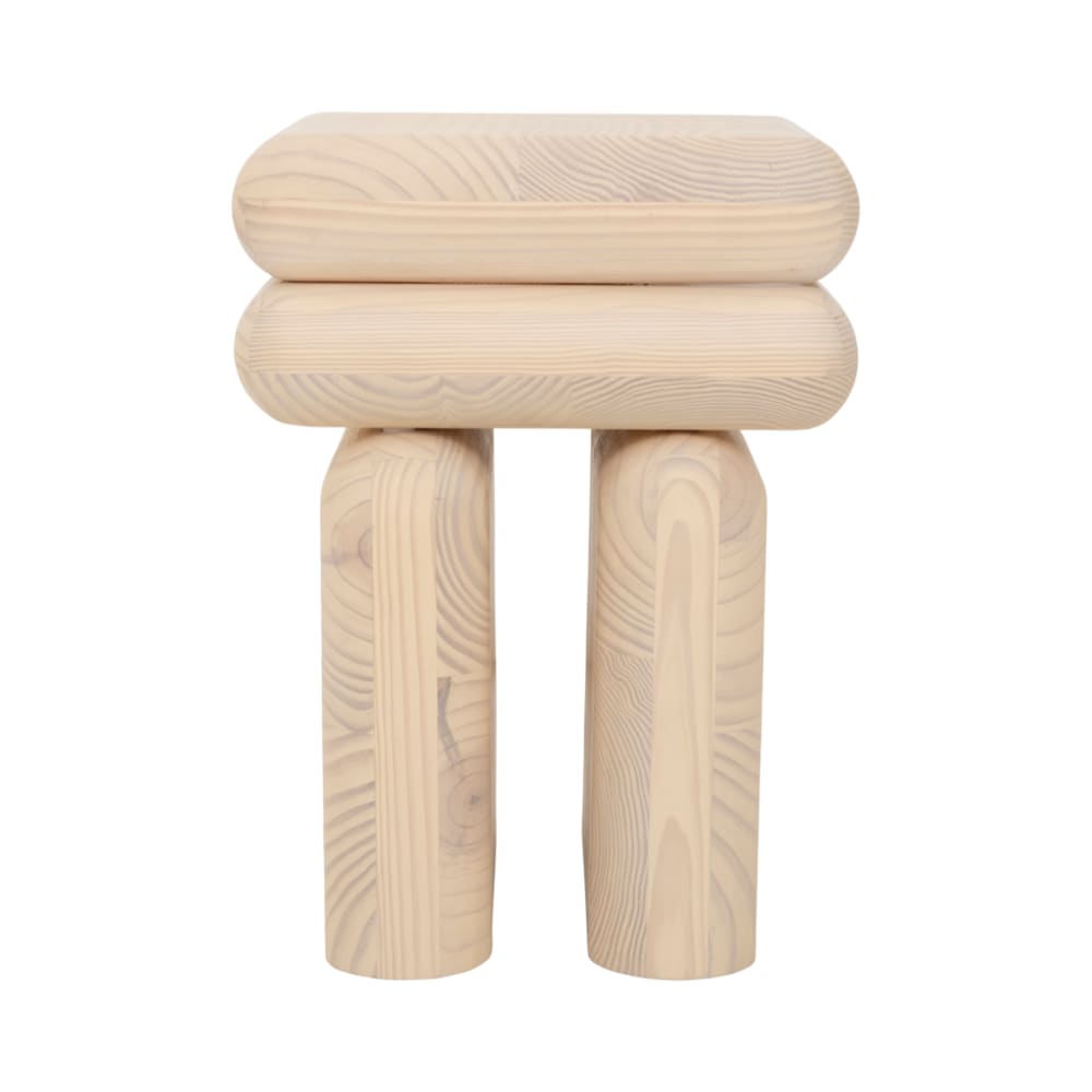 Wohnli Möbelsuche - Beistelltisch aus Holz beige 31.5 * 31.5 * 42 cm