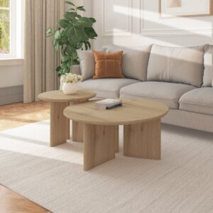 wohnli-moebel-suche-M26157201-1 Couchtisch 80 cm in Eichenoptik 80x37x80cm Holz Braun Loft24 Möbel Wohnzimmermöbel Couchtische