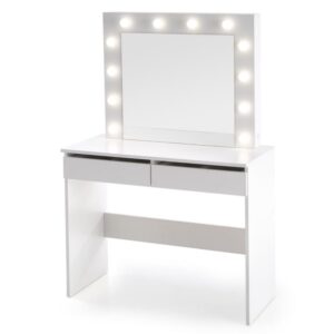 wohnli-moebel-suche-M26157521 Wohnli Möbelsuche - Weißer Schminktisch mit Schubladen und LED-Beleuchtung