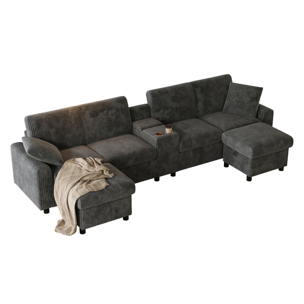 wohnli-moebel-suche-M26157611 Wohnli Möbelsuche - Ecksofa für 4 Personen mit 2 Hockern und USB-Ladung