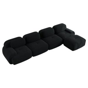 wohnli-moebel-suche-M26157626 Wohnli Möbelsuche - Modulares Sofa 4 Sitzer mit Armlehnen und Rippvelours