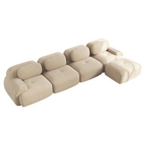 wohnli-moebel-suche-M26157629 Wohnli Möbelsuche - Modulares Sofa 4 Sitzer mit Armlehnen und Rippvelours