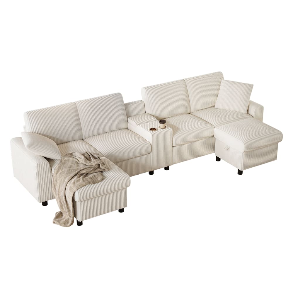 wohnli-moebel-suche-M26157649 Wohnli Möbelsuche - Ecksofa für 4 Personen mit 2 Hockern und USB-Ladung