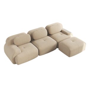 wohnli-moebel-suche-M26157652 Wohnli Möbelsuche - Modulares Sofa 3 Sitzer mit Armlehnen und Rippvelours