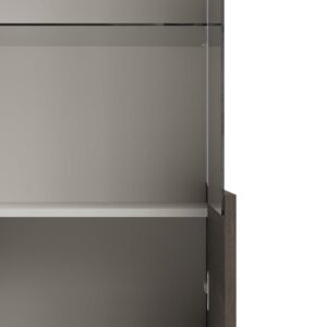 wohnli-moebel-suche-M26157789-1 Moderne Vitrine in beigem Nussbaum-Look 40x182x60cm Glas Braun MSO Möbel Esszimmermöbel Vitrine und Vitrinenschrank