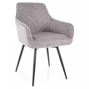 wohnli-moebel-suche-M26157795 Wohnli Möbelsuche - Grauer Drehstuhl aus Stoff mit automatischer Rückstellfunktion