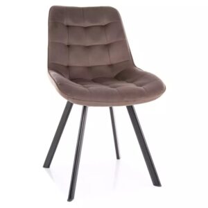 wohnli-moebel-suche-M26157825 Wohnli Möbelsuche - Drehstuhl aus Polyester-Samt in Cappuccino mit Stahlgestell