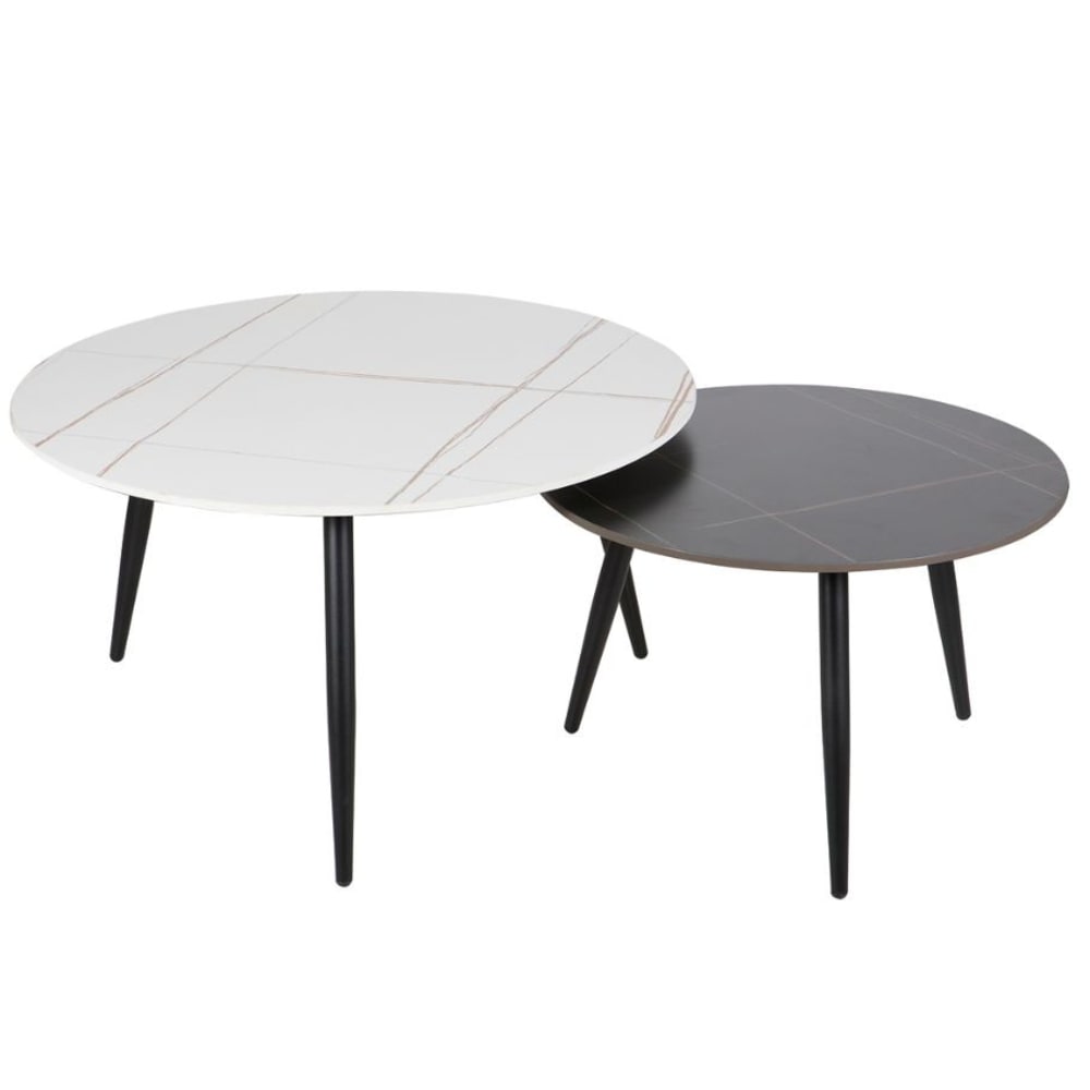wohnli-moebel-suche-M26157835 Wohnli Möbelsuche - Ausziehbarer Couchtisch mit schwarz-weißer Keramikplatte