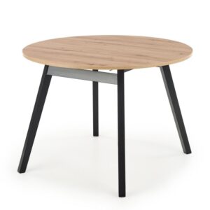 wohnli-moebel-suche-M26157842 Wohnli Möbelsuche - Ausziehbarer runder Tisch aus Schwarz und Holz