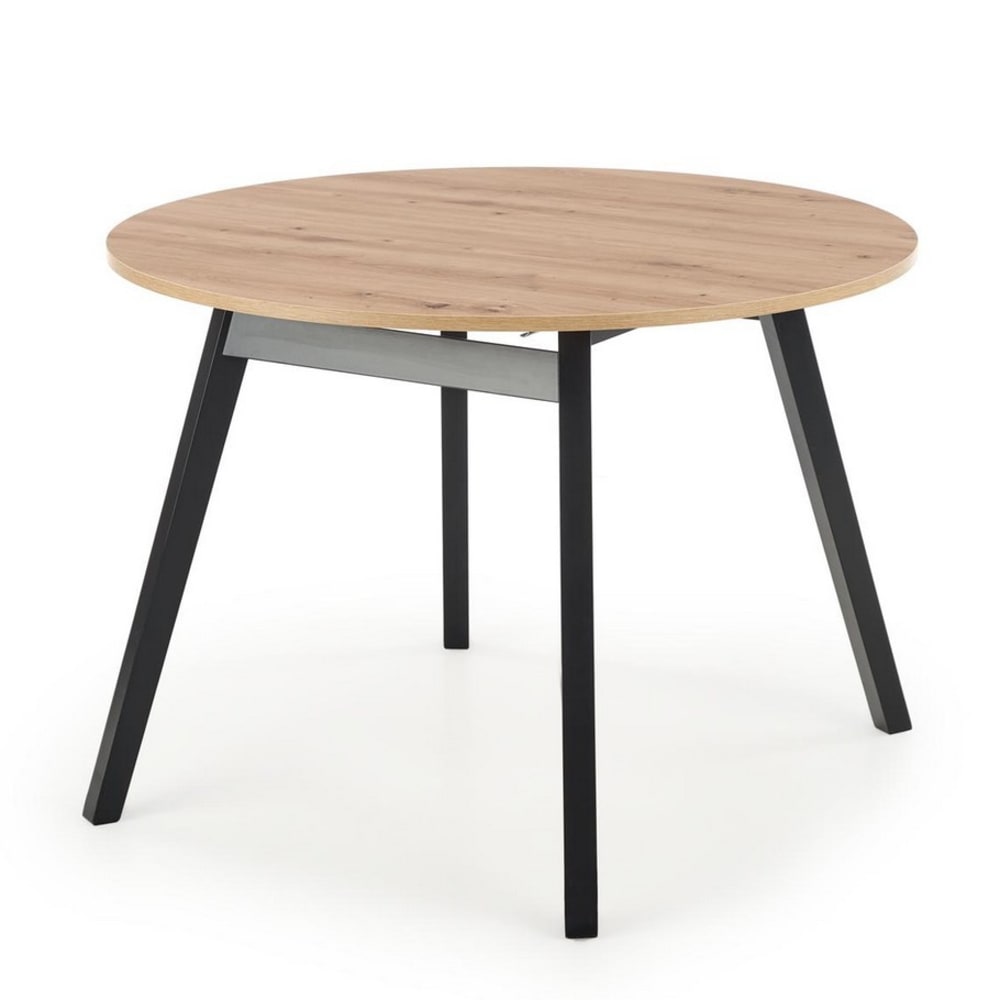 wohnli-moebel-suche-M26157842 Wohnli Möbelsuche - Ausziehbarer runder Tisch aus Schwarz und Holz