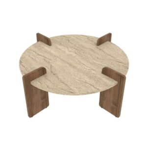 wohnli-moebel-suche-M26158356 Wohnli Möbelsuche - Couchtisch mit runder Platte D90 cm - Beige