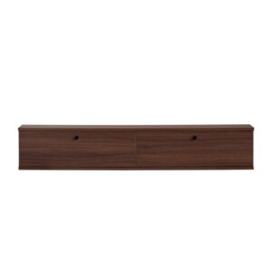 wohnli-moebel-suche-M26158362 Wohnli Möbelsuche - Hängender TV-Unterschrank mit 2 Klappdeckeln B140 cm - Nussbaumdekor