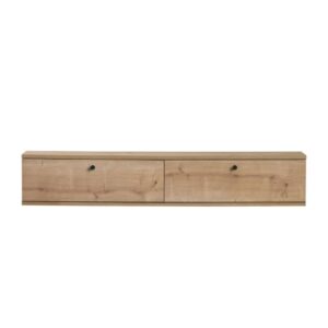 wohnli-moebel-suche-M26158365 Wohnli Möbelsuche - Hängender TV-Unterschrank mit 2 Klappdeckeln B140 cm - Eichenoptik