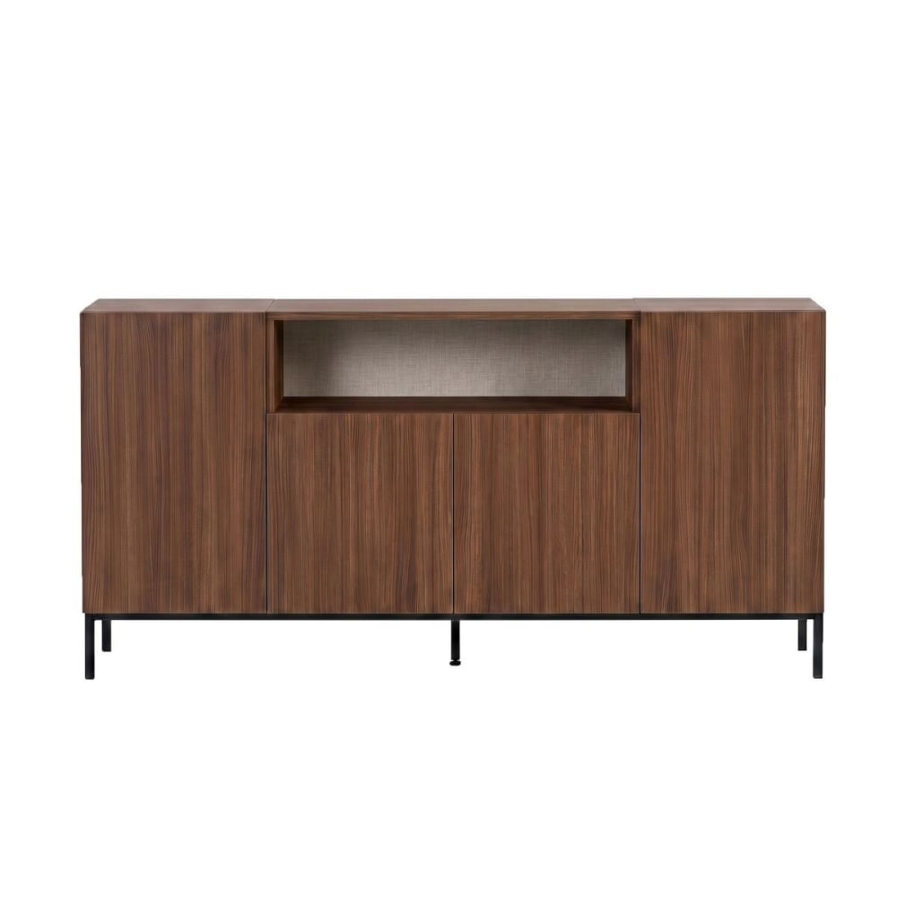 wohnli-moebel-suche-M26158373 Wohnli Möbelsuche - Sideboard mit 4 Türen und 1 Nische B160 cm - Nussbaumdekor