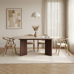 wohnli-moebel-suche-M26158375-1 Ausziehbarer Esstisch für 6 bis 8 pers L160/200 cm - 160x75x90cm Spanplatte Beige Calicosy Möbel Esszimmermöbel Esstische