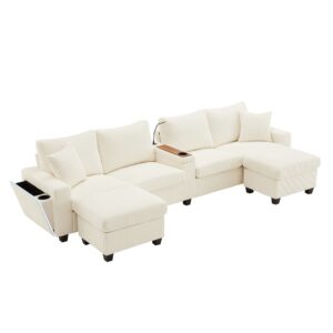 wohnli-moebel-suche-M26158388 Wohnli Möbelsuche - Ecksofa aus Samt mit 2 Hockern