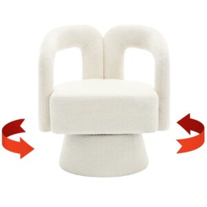 wohnli-moebel-suche-M26158424 Wohnli Möbelsuche - Runder 360°-Drehsessel aus Bouclé-Stoff