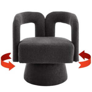 wohnli-moebel-suche-M26158425 Wohnli Möbelsuche - Runder 360°-Drehsessel aus Bouclé-Stoff