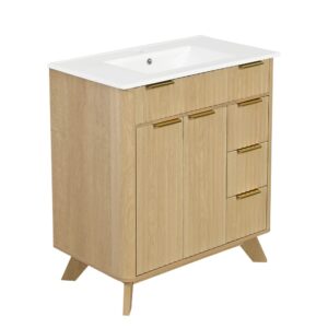 Wohnli Möbelsuche - Waschtischunterschrank 81 cm Naturholz
