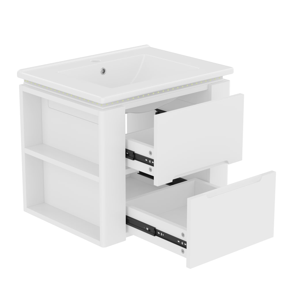 wohnli-moebel-suche-M26158456 Wohnli Möbelsuche - Wandhängender Waschtisch mit LED-Sensor-Beleuchtung