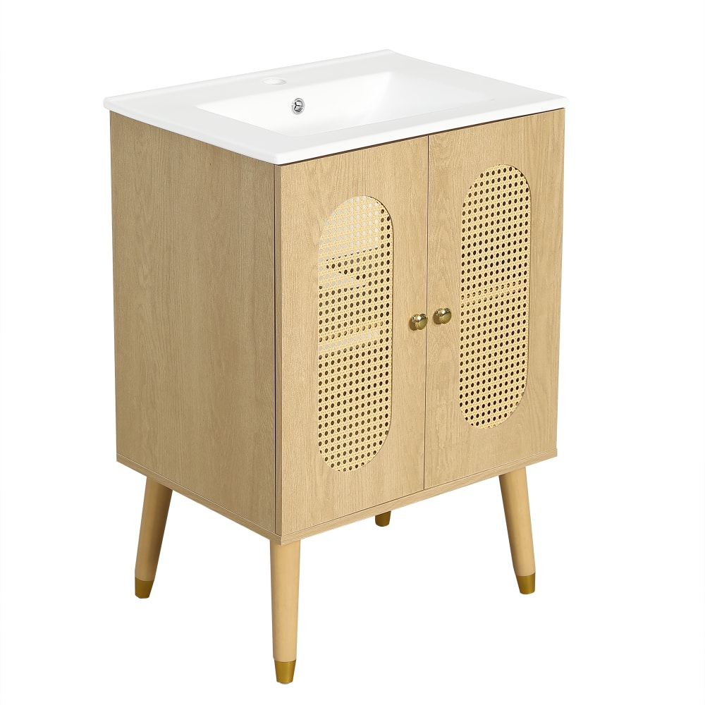 wohnli-moebel-suche-M26158463 Wohnli Möbelsuche - Waschtischunterschrank 61 cm Holz hell & Wiener Geflecht