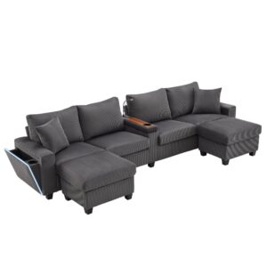 wohnli-moebel-suche-M26158478 Wohnli Möbelsuche - Ecksofa aus Samt mit 2 Hockern