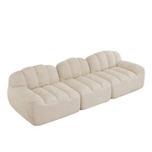 Wohnli Möbelsuche - Modulares 3-Sitzer-Sofa mit Pouf