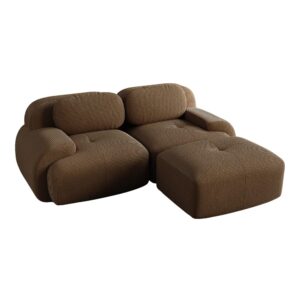 wohnli-moebel-suche-M26158496 Wohnli Möbelsuche - Modulares Ecksofa aus Samt mit Hocker und Armlehnen