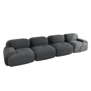 Wohnli Möbelsuche - Modulares 4-Sitzer Sofa aus Cord mit Armlehnen