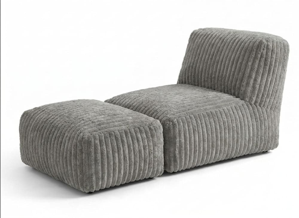 Wohnli Möbelsuche - Chaiselongue aus gestepptem Flanell