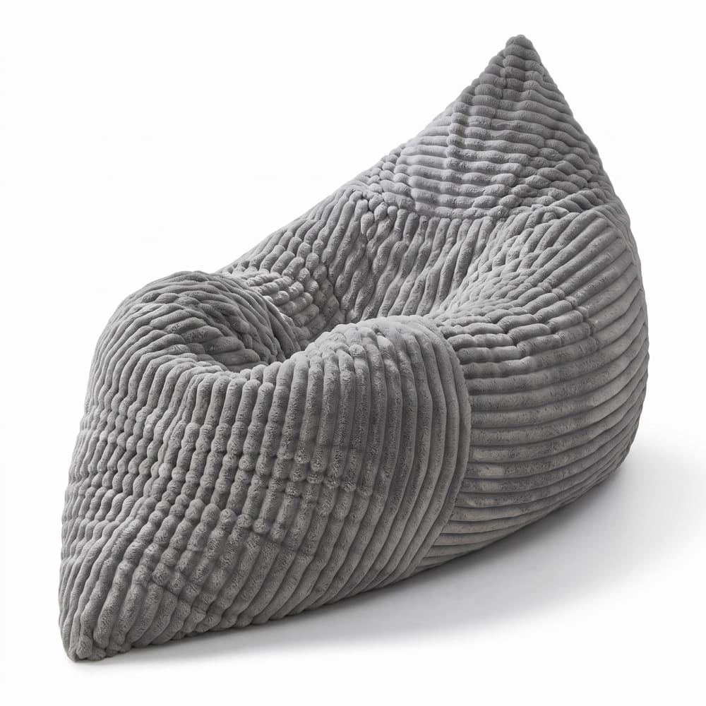 wohnli-moebel-suche-M26158549 Wohnli Möbelsuche - Sitzsack Bett umwandelbar Rippenflanell Hellgrau abnehmbar