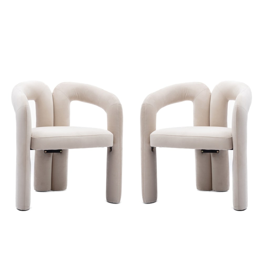 wohnli-moebel-suche-M26158564 Wohnli Möbelsuche - 2er-Set skulpturale Design-Stühle aus Samt