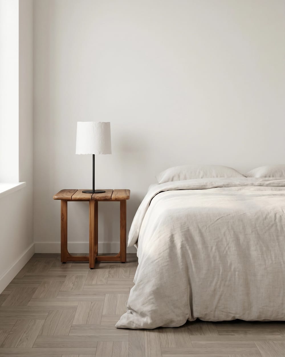 Quadratischer Beistelltisch aus Teakholz 46x46x46cm Holz Braun GEESE HOME Möbel Wohnzimmermöbel Beistelltische
