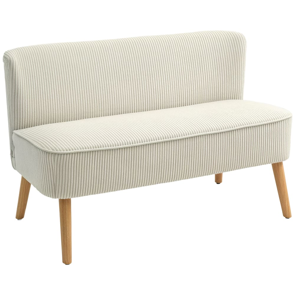 wohnli-moebel-suche-M26159309 Wohnli Möbelsuche - 2-Sitzer Sofa Skandi beige mit Cordstoff u. Holzbeinen