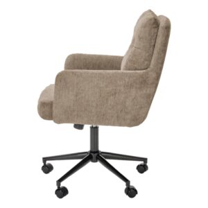wohnli-moebel-suche-M26159879-1 Design-Bürostuhl aus hellbraunem Polyestergewebe 70x92x59cm Stoff Braun MSO Möbel Büromöbel Bürostühle